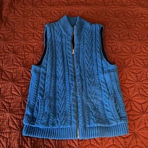 Lands End Blue Sweater Vest